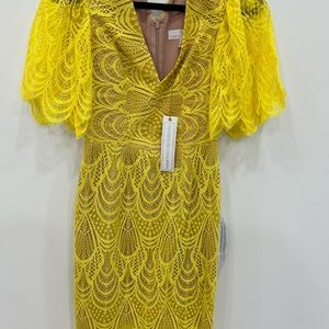 Yellow midi dress